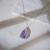 ‘’Soulveil‘’ Amethyst Necklace|Handmade Jewelry For Intuition & Healing - Auratract